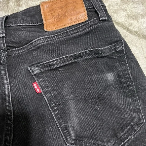 Levi’s 511 Jeans Men’s 30x30 Slim Straight Leg Black Stretch Denim Premium Big E - Picture 12 of 13